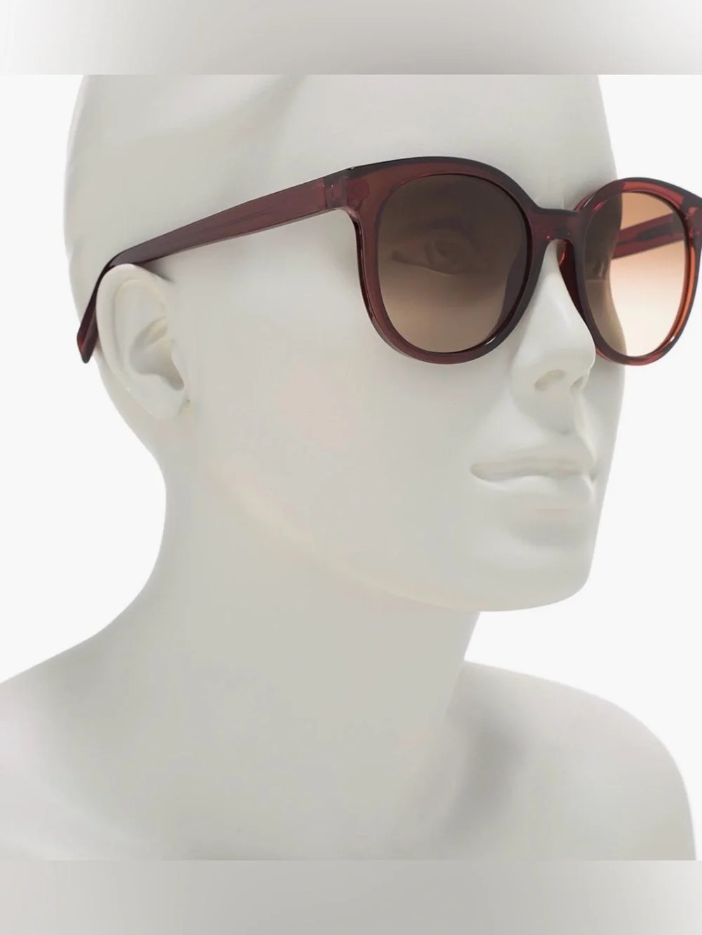 Round Frame Brown Sunglasses for Women
